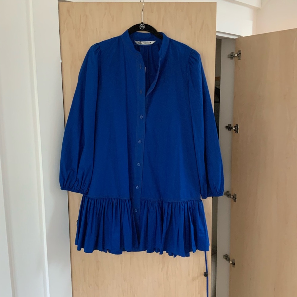 Zara blue flare dress